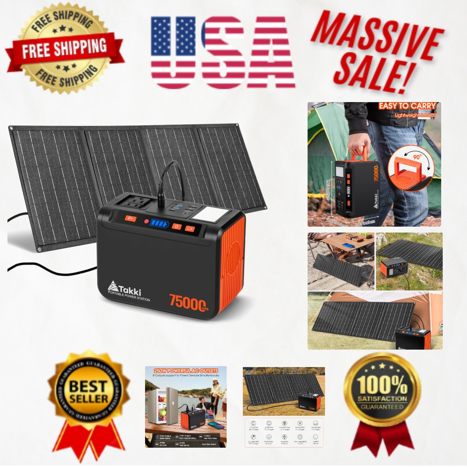 Lightweight Solar Generator 277Wh with 40W Panel for Outdoor Adventures & Safety