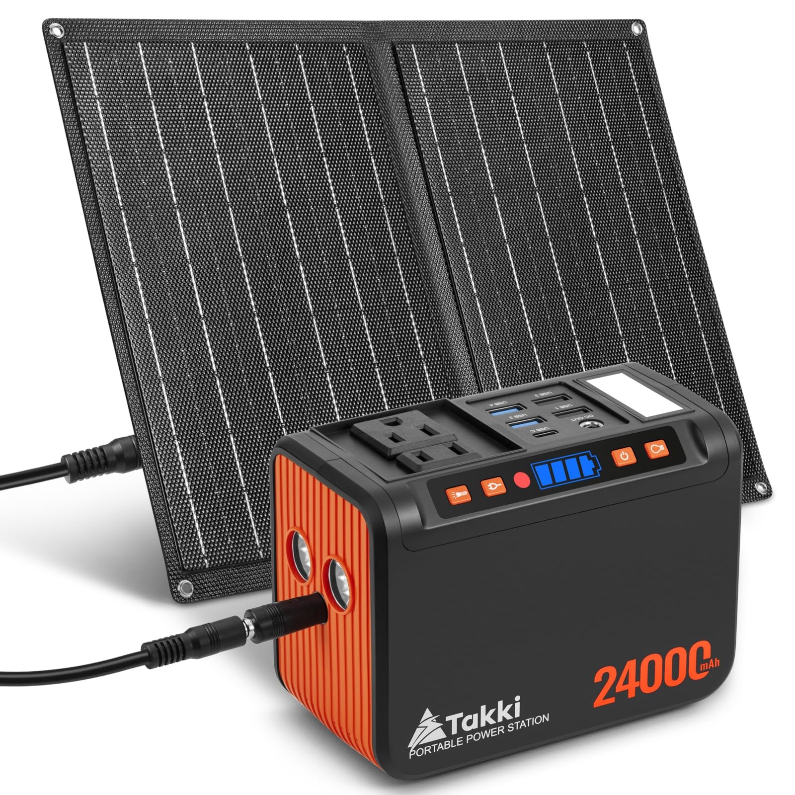 120W Peak Solar Generator Portable Power Station with 21W Panels, 88Wh Solar …