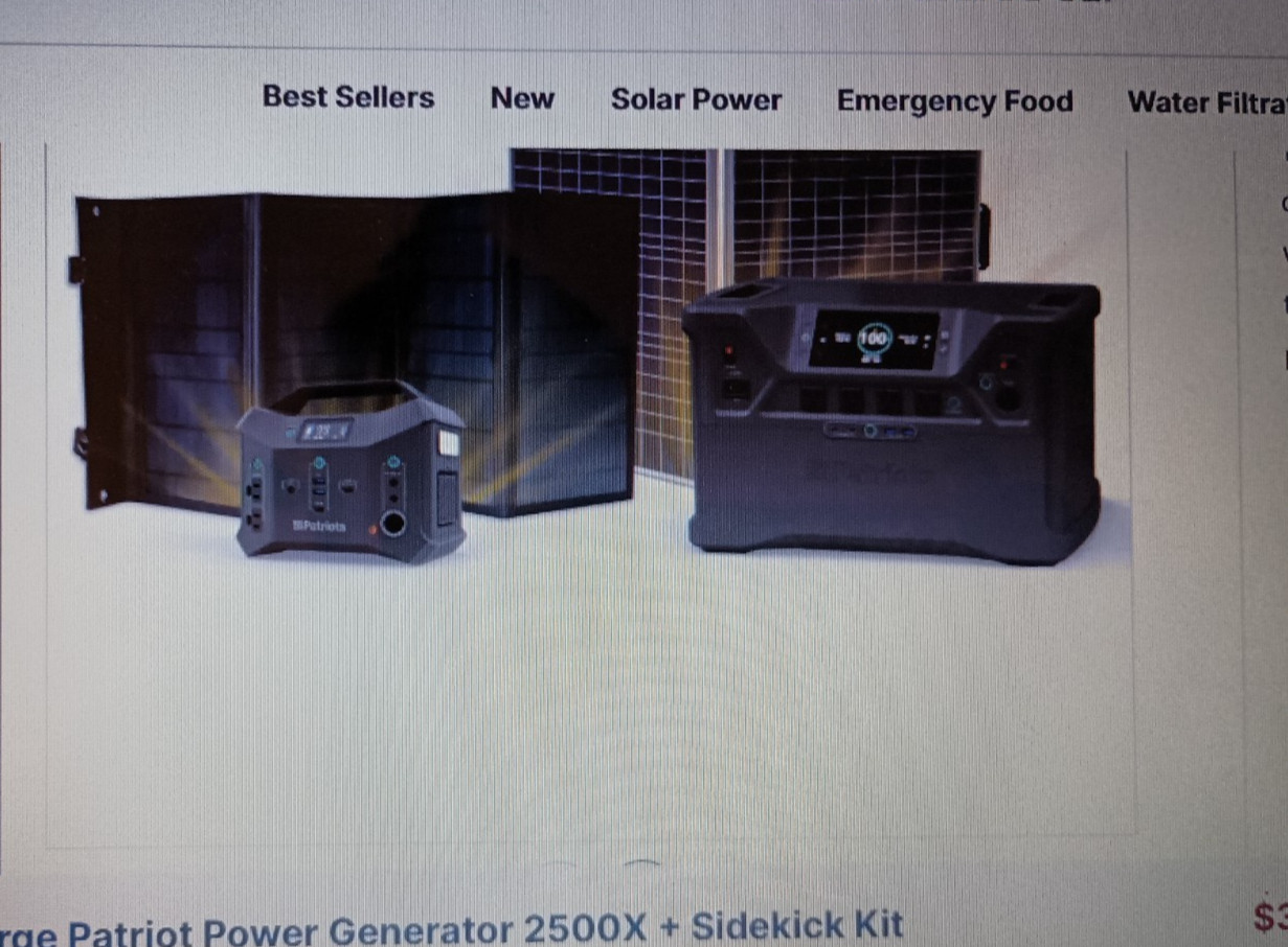 Patriot SOLAR Power Generator 1800   with small unit as an added bonus.