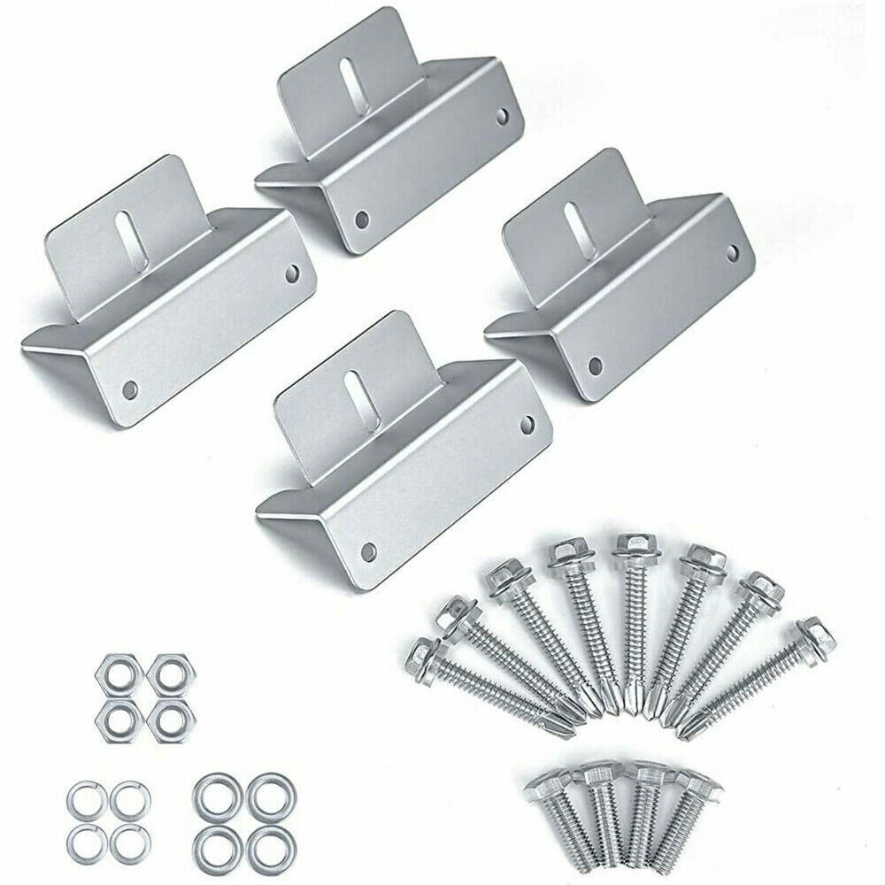16X SOLAR PANEL Z BRACKET MOUNT MOUNTING SET RV BOAT FLAT ROOF WALL ALUMINIUM US