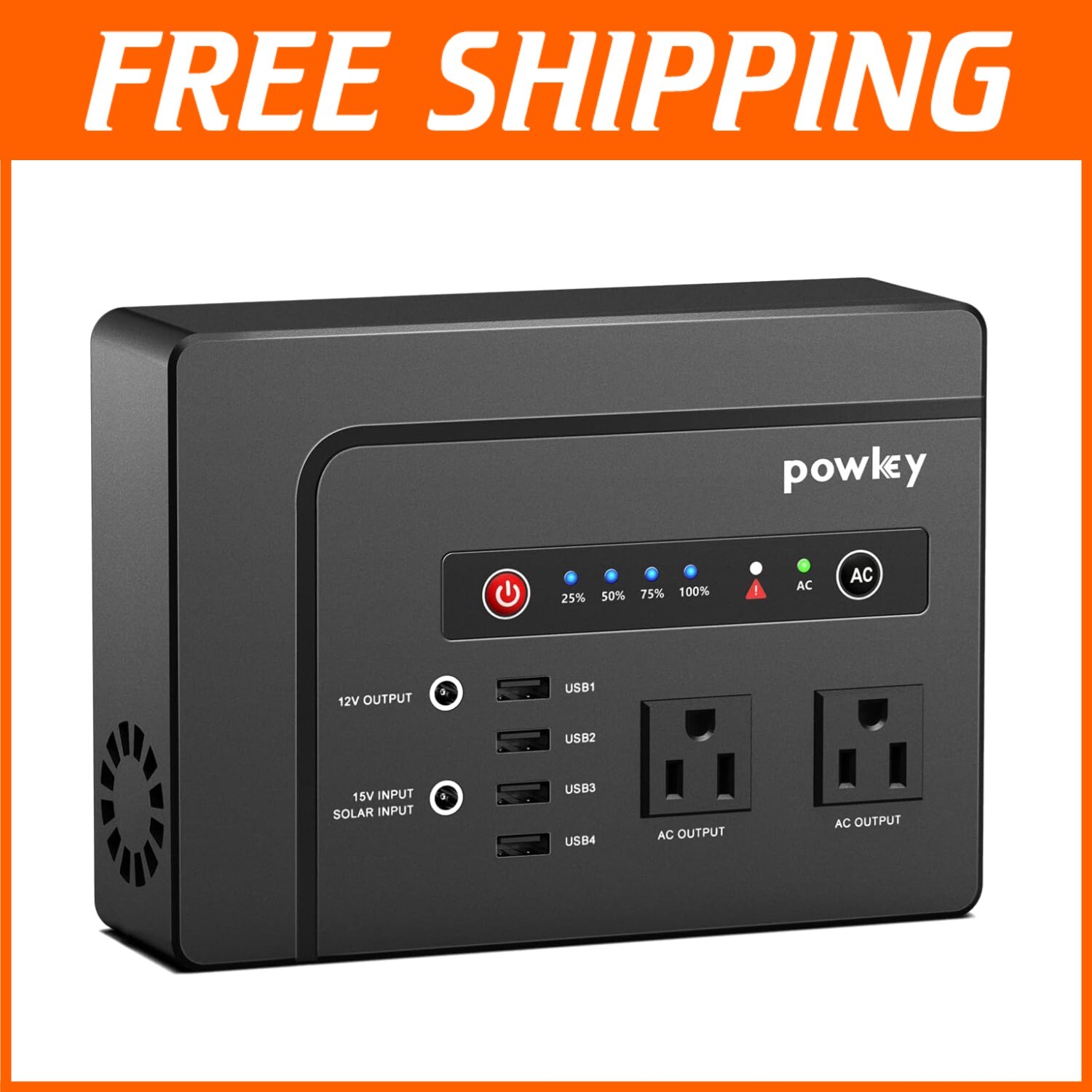 Versatile 7-Port Portable Power Station for Emergency, RV, and Camping Use