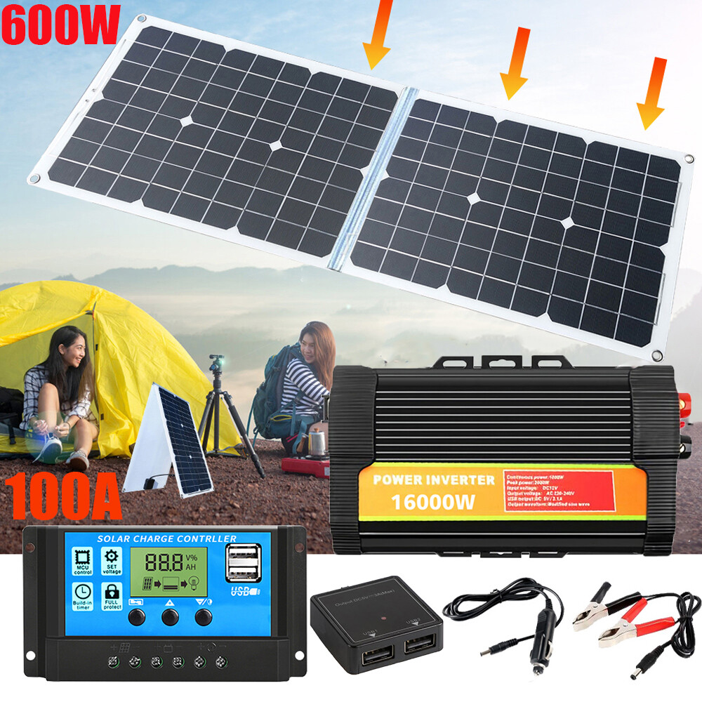 400 Watts Solar Panel Kit 100A 12V Battery Charger w/ Controller Caravan Boat RV