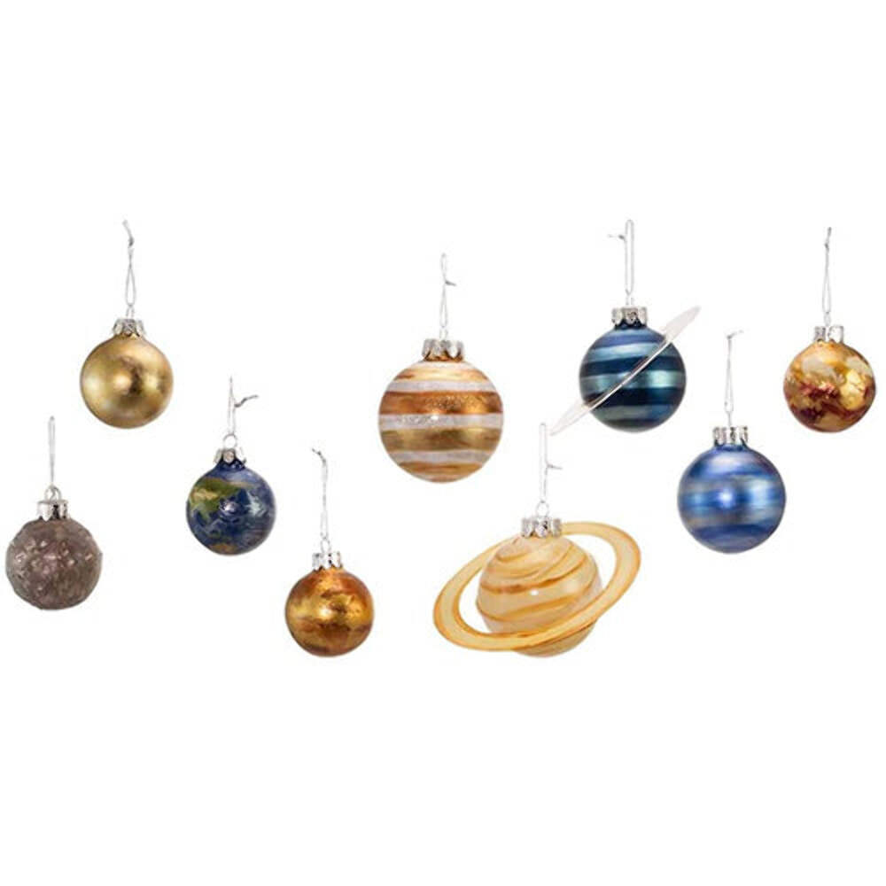 The Milky Way Solar System Planet Ornaments Set of 9