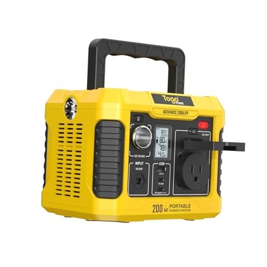 Portable Power Station,Peak 400W Solar Generator 177Wh 200W Yellow/177Wh
