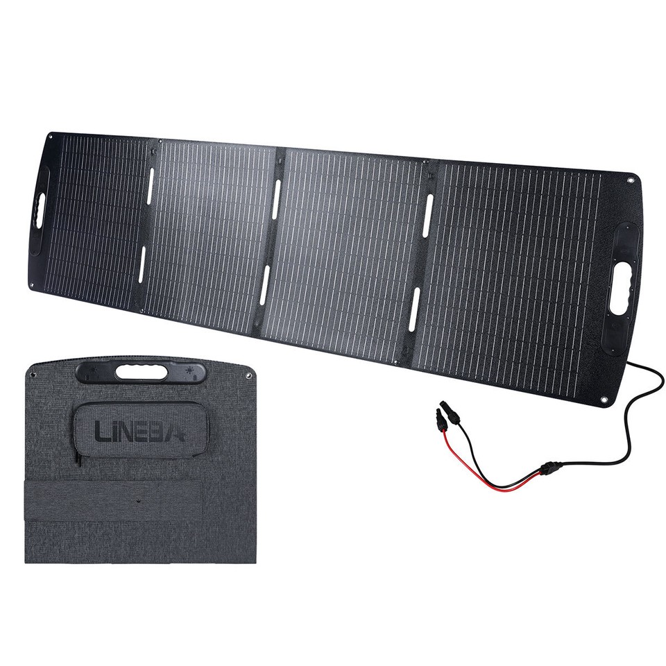 200W Portable Solar Panel, 22V Foldable Solar Panel IP65 Waterproof, Upgraded
