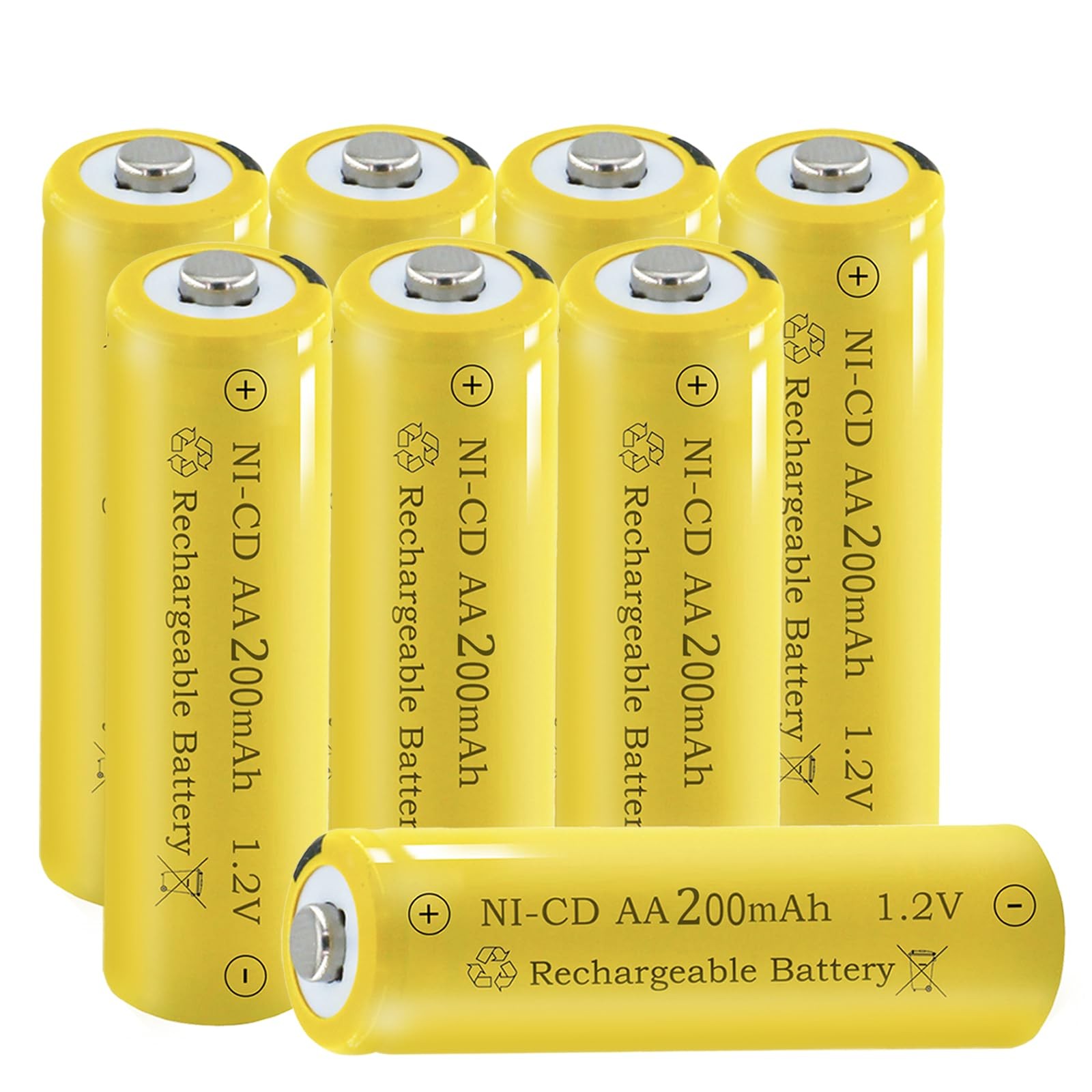 Teneyuuo NI-CD AA 200mAh 1.2V Rechargeable Battery for Outdoor Solar Lights,P…