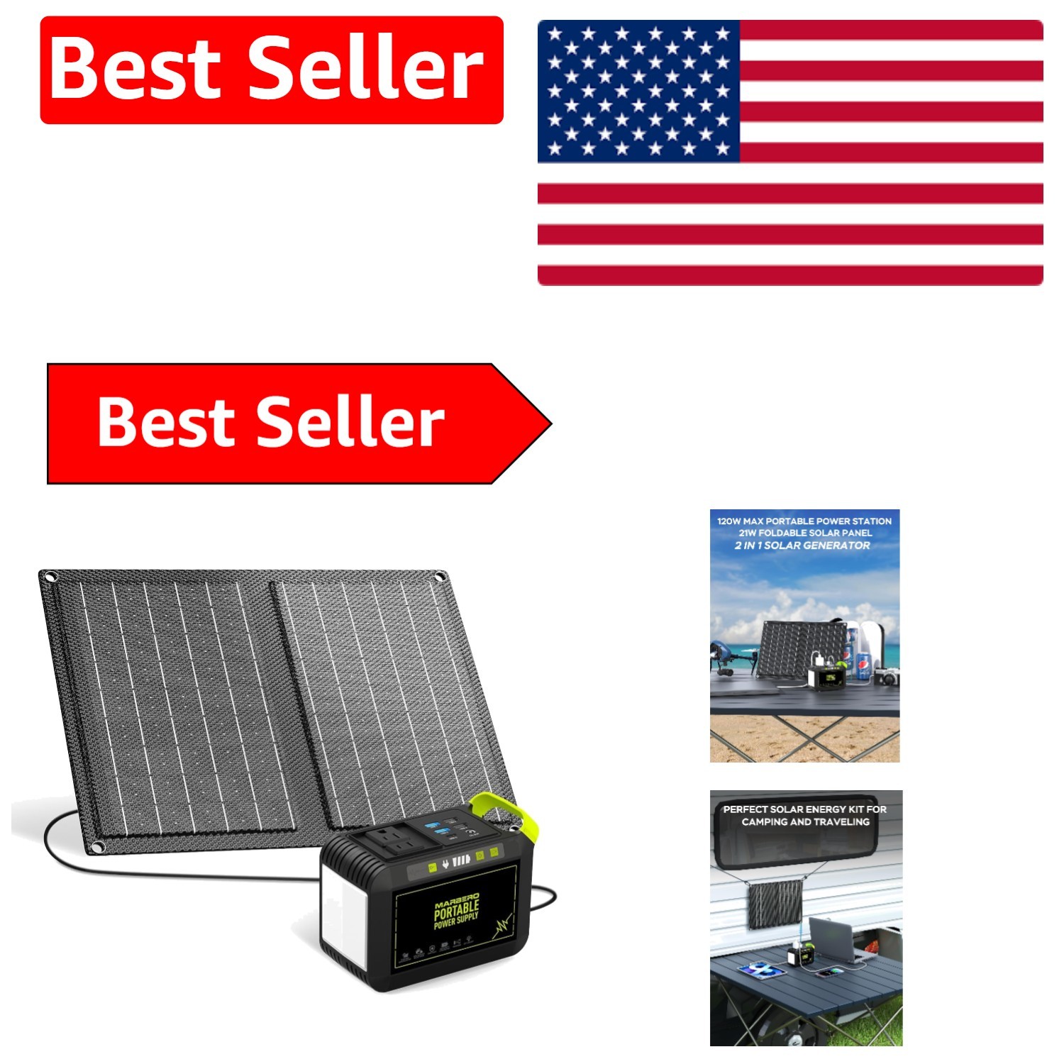Eco-Friendly 88.8Wh Solar Generator & 21W Panel – Lightweight Power for Outdoors