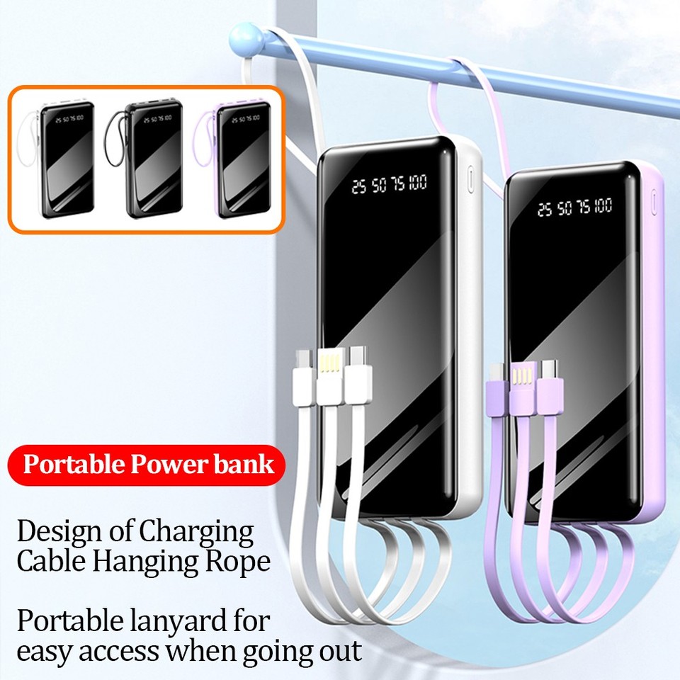 Power Bank 30000mAh 22W Charging Portable External Battery Backup For Cell Phone