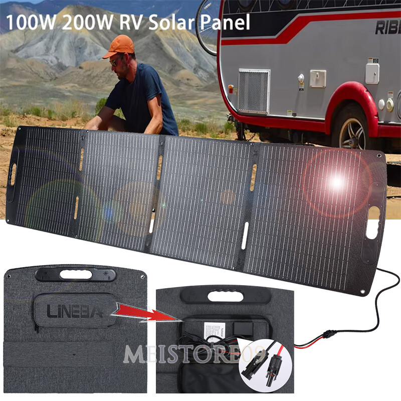 200W 100W Foldable Solar Panel for Power Station Generator Power Outage