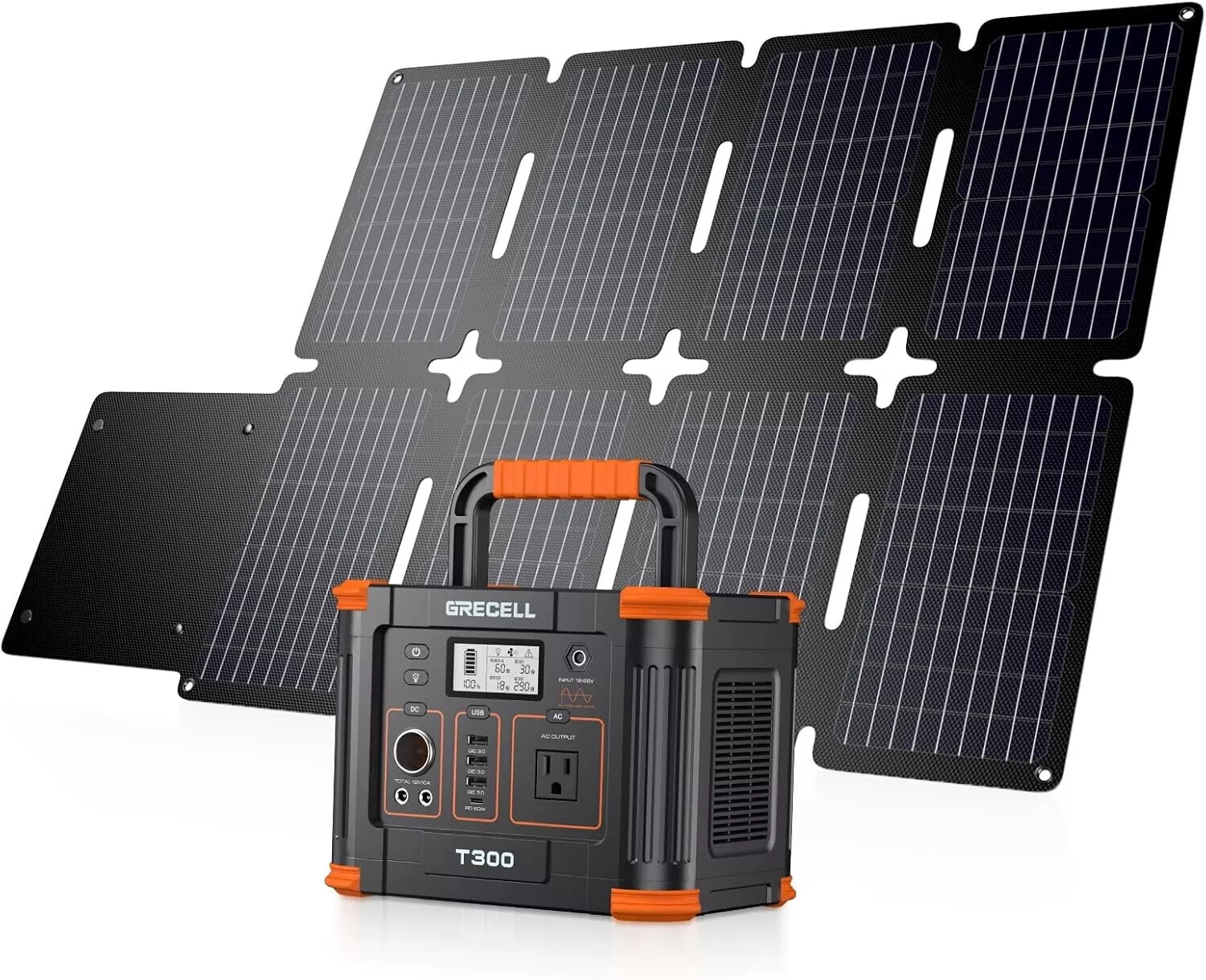 Peak 600W Power Station Portable Solar Generator + 80W Foldable Solar Panel Kit
