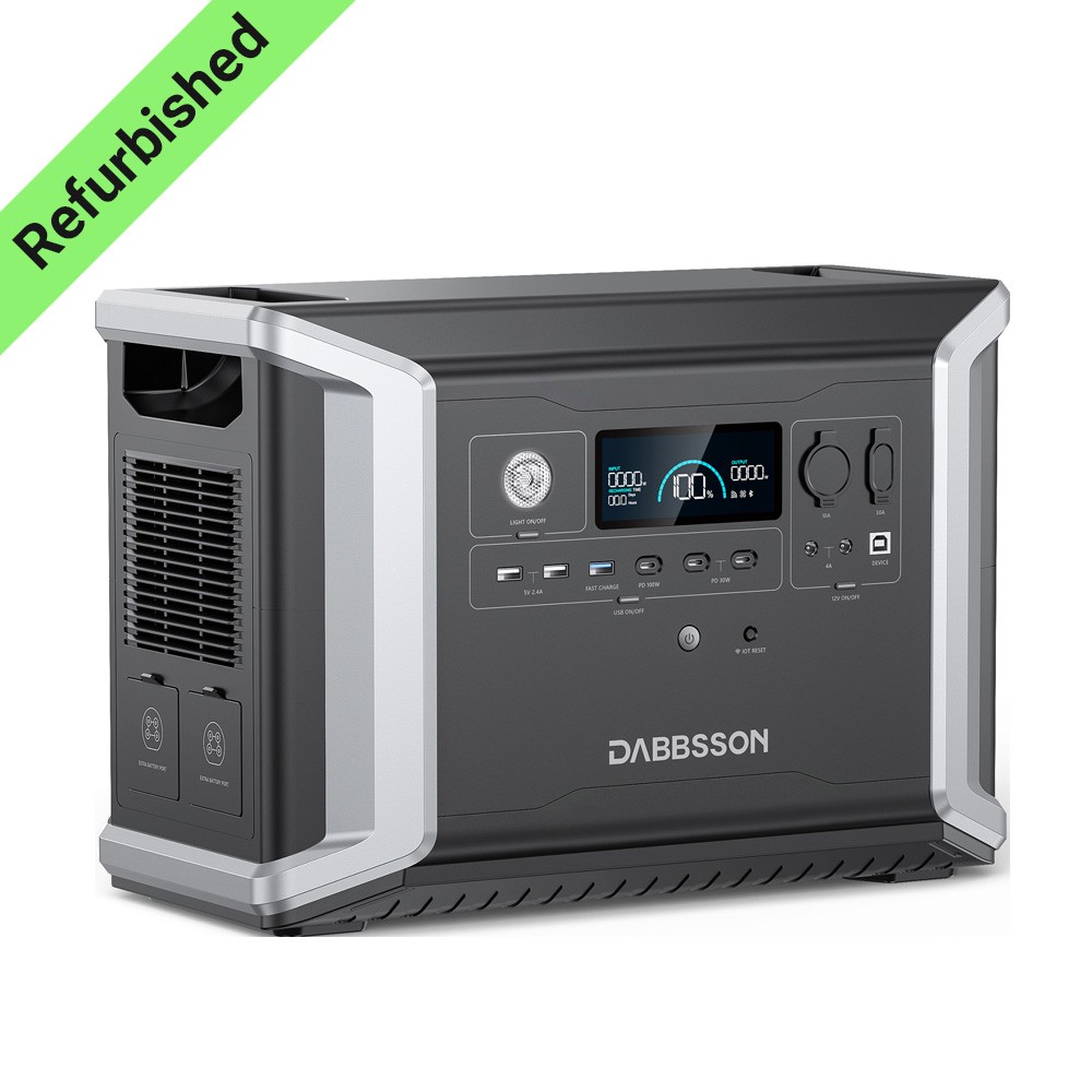 Dabbsson 2330Wh Portable Power Station 2200W Solar Generator for Home Camping RV