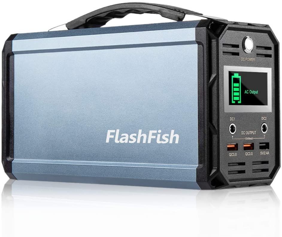 300W Solar Generator, FlashFish 60000mAh Portable Power Station Camping Potable