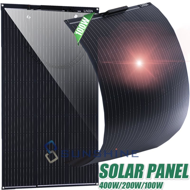 400W Mono Solar Panel 24V Power Charging Home Boat PV RV Car Off-Grid Battery