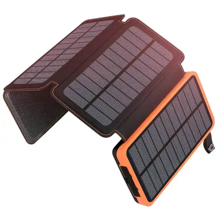 CK-SPB1 Solar Panel Power Bank/Portable Charger/Backup Battery – 4X Solar Pan…