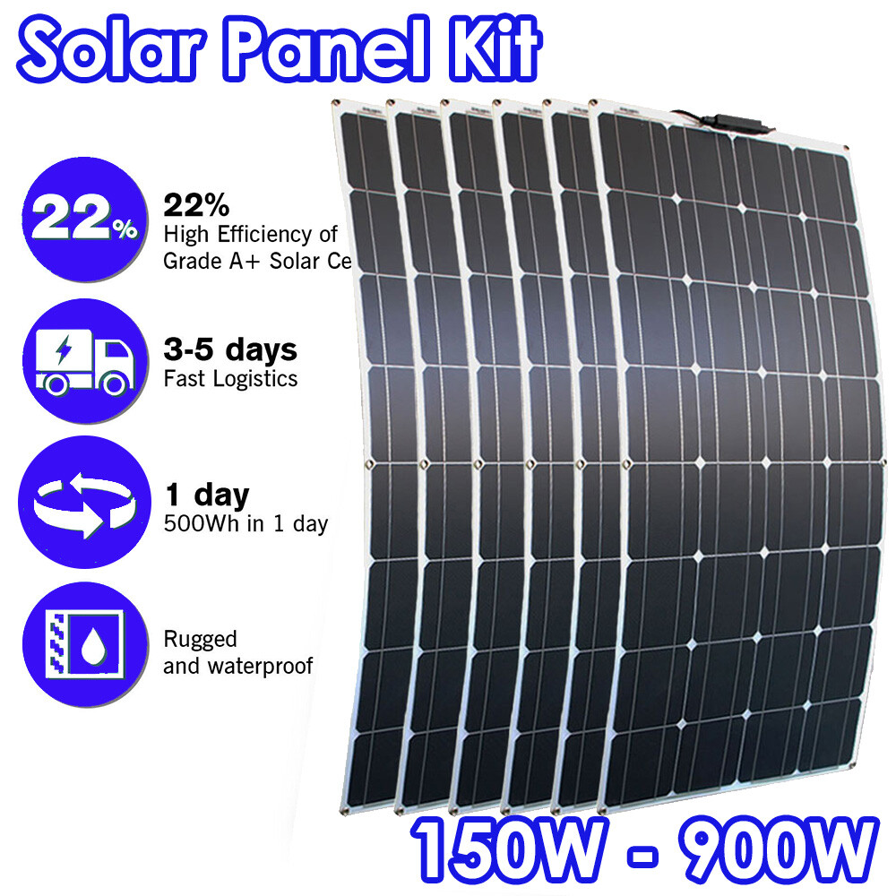 Solar Panel Premium PV Photovoltaic Panel Connectors Boat Caravan Motorhome 150W