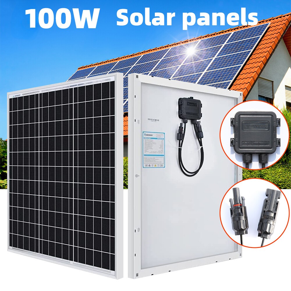100W Watt 12V Mono Solar Panel Charging Battery Power RV Home Boat Camp Off-Grid