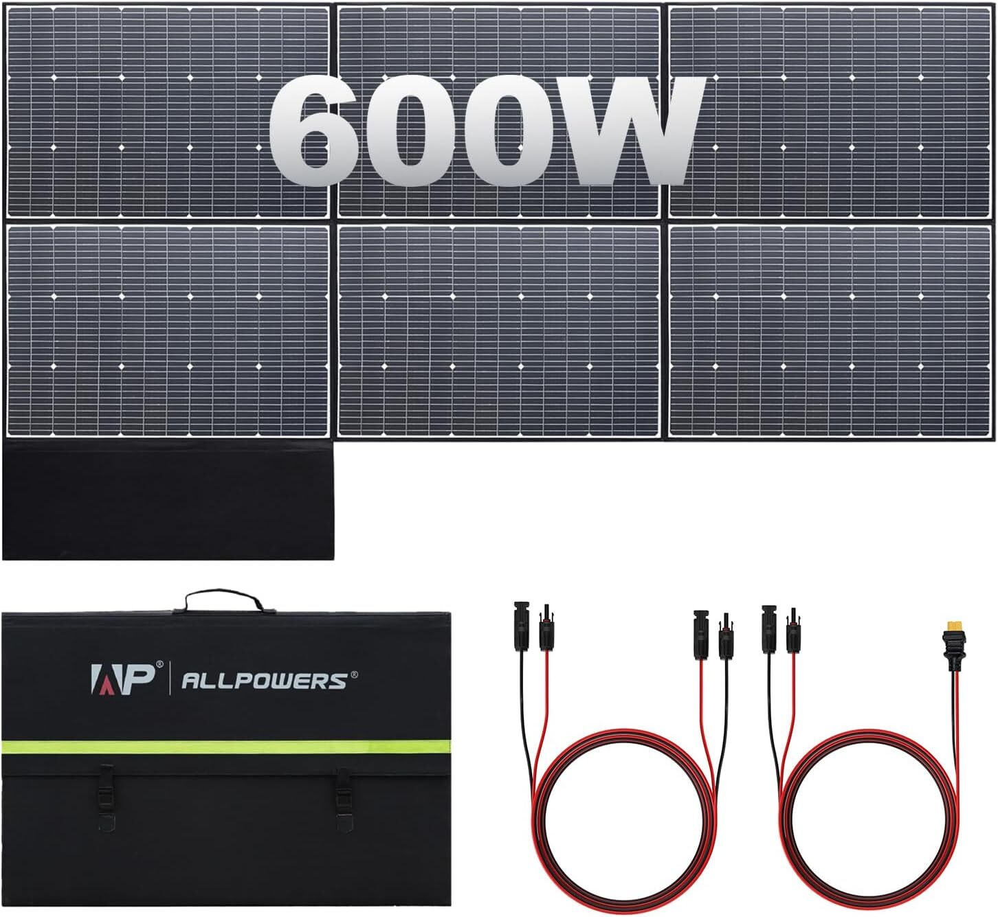 ALLPOWERS 600 Watt SP039 Solar Panel Kit Foldable Monocrystalline For Generator