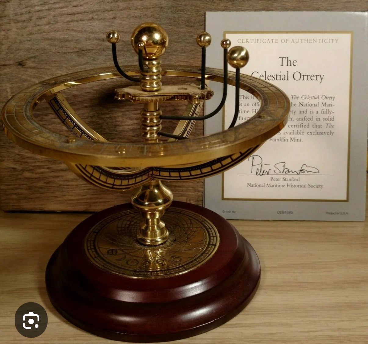 Franklin Mint – The Celestrail Orrery Model Solar System – new in box