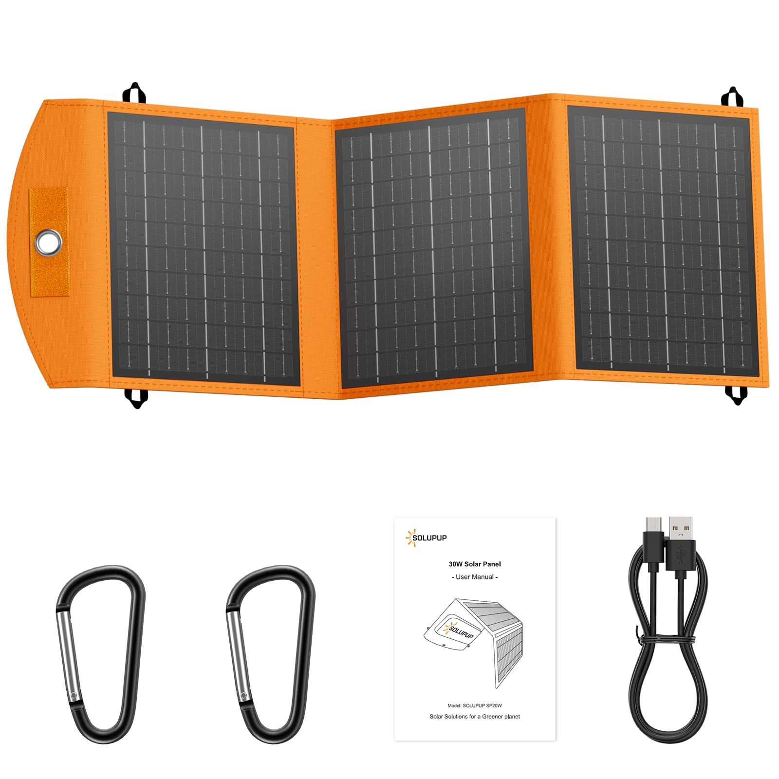 Portable Solar Panel 30W Foldable Charger for Camping Outdoor