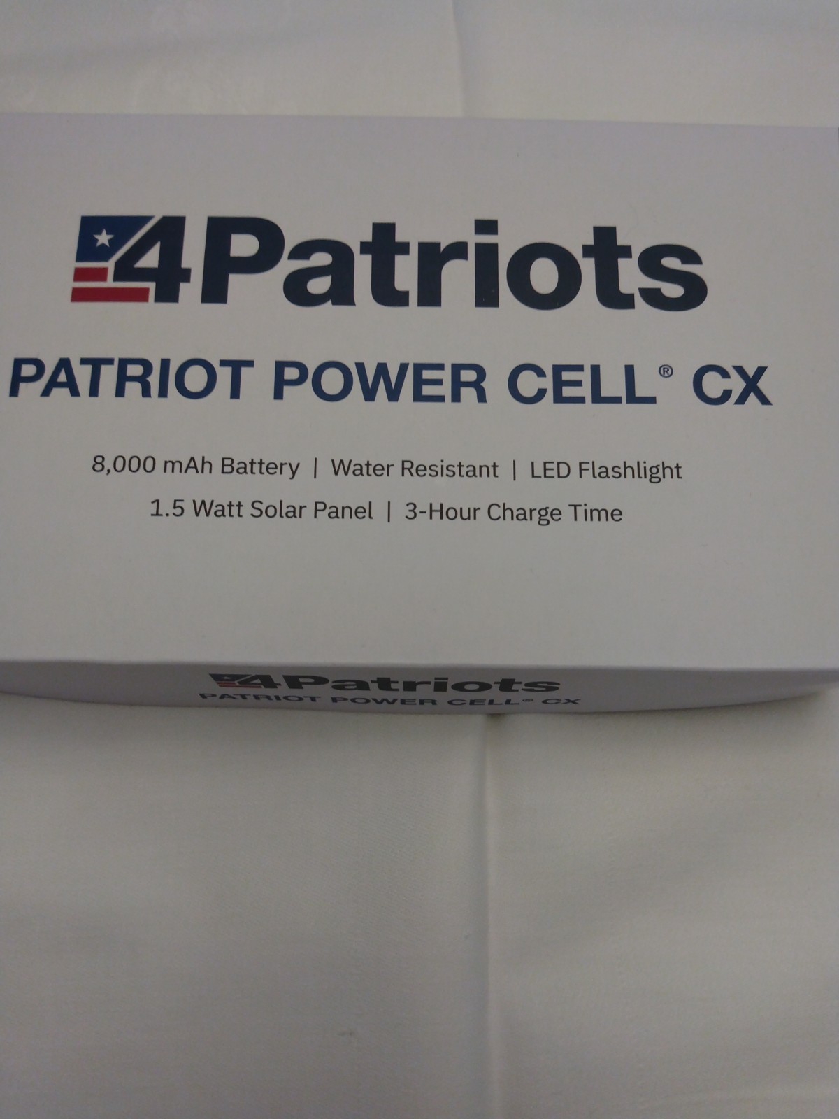 4Patriots Patriot Power Cell CX 8000 mAh Lithium Ion Portable Solar Power Bank