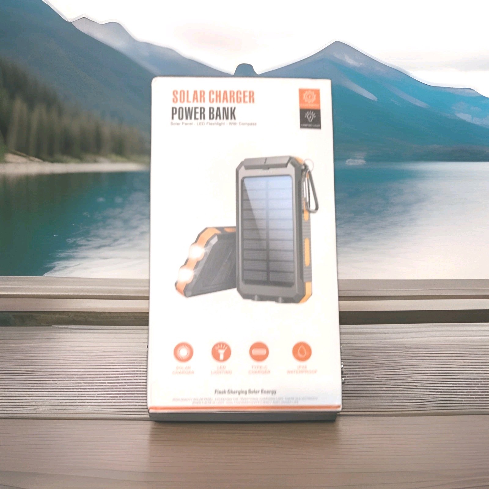 20000mAh USB Portable Solar Power Bank, Portable Solar Mobile Phone Charger.