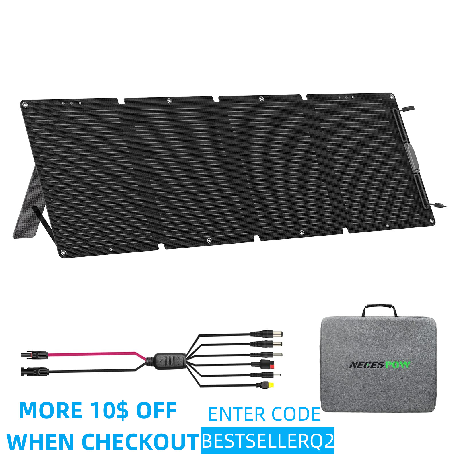 120 Watt Portable Foldable Solar Panel Charger Kit For Power Station Generator