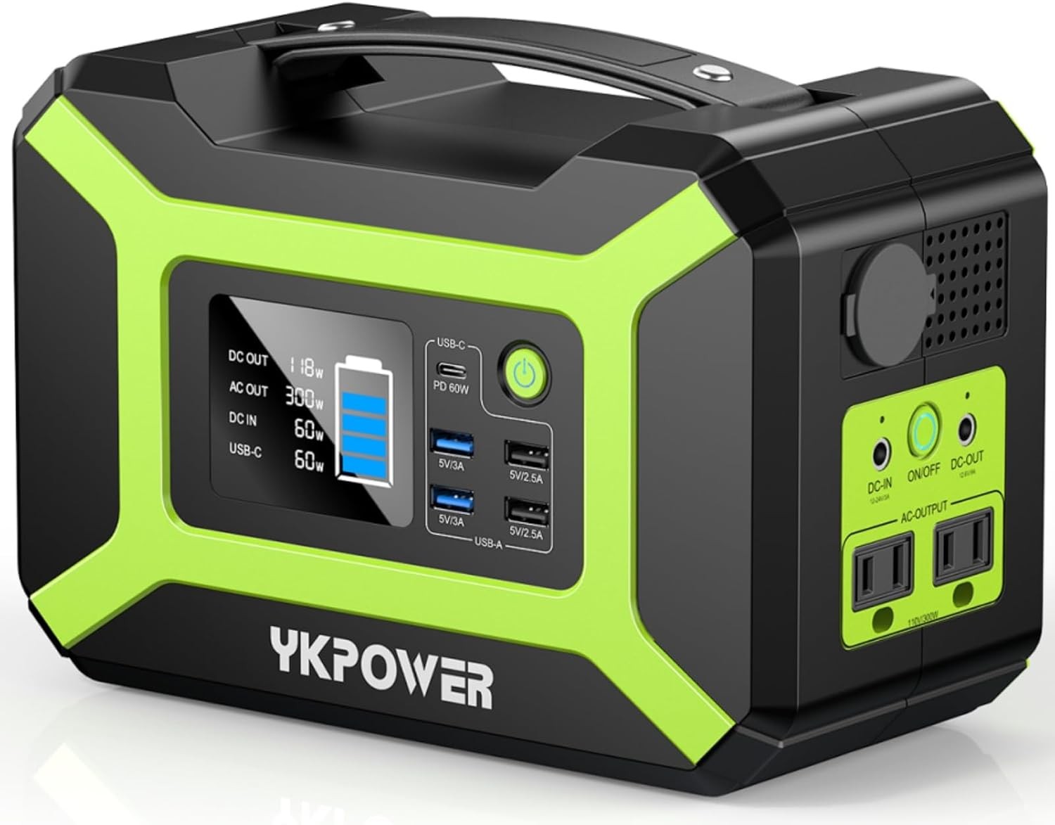 Portable Power Station 300W (Peak 600W), YKPOWER 296Wh Backup Lithium Battery So