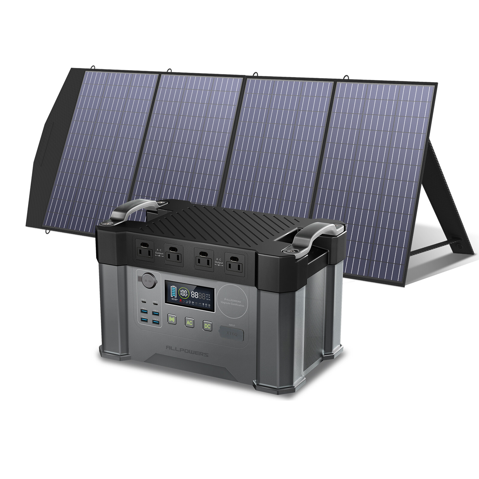 ALLPOWERS 2400W Portable Power Station With 200W Solar Panel For Emergency Use