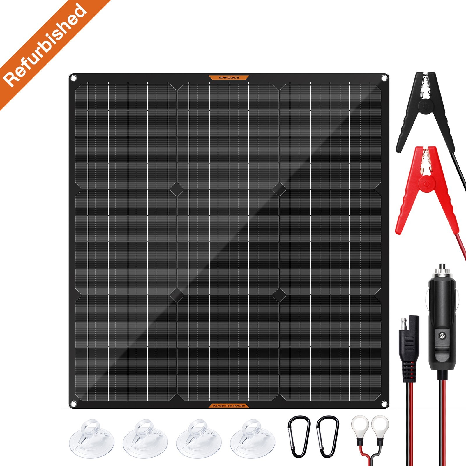 MHPOWOS 50W Solar panel Car Auto Solar Panel Battery Trickle Charger Refurbished