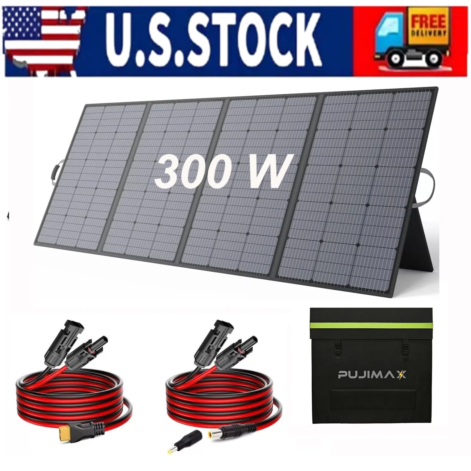 Portable Foldable Solar Panel IP66 300W for Generator Power Station RV travel