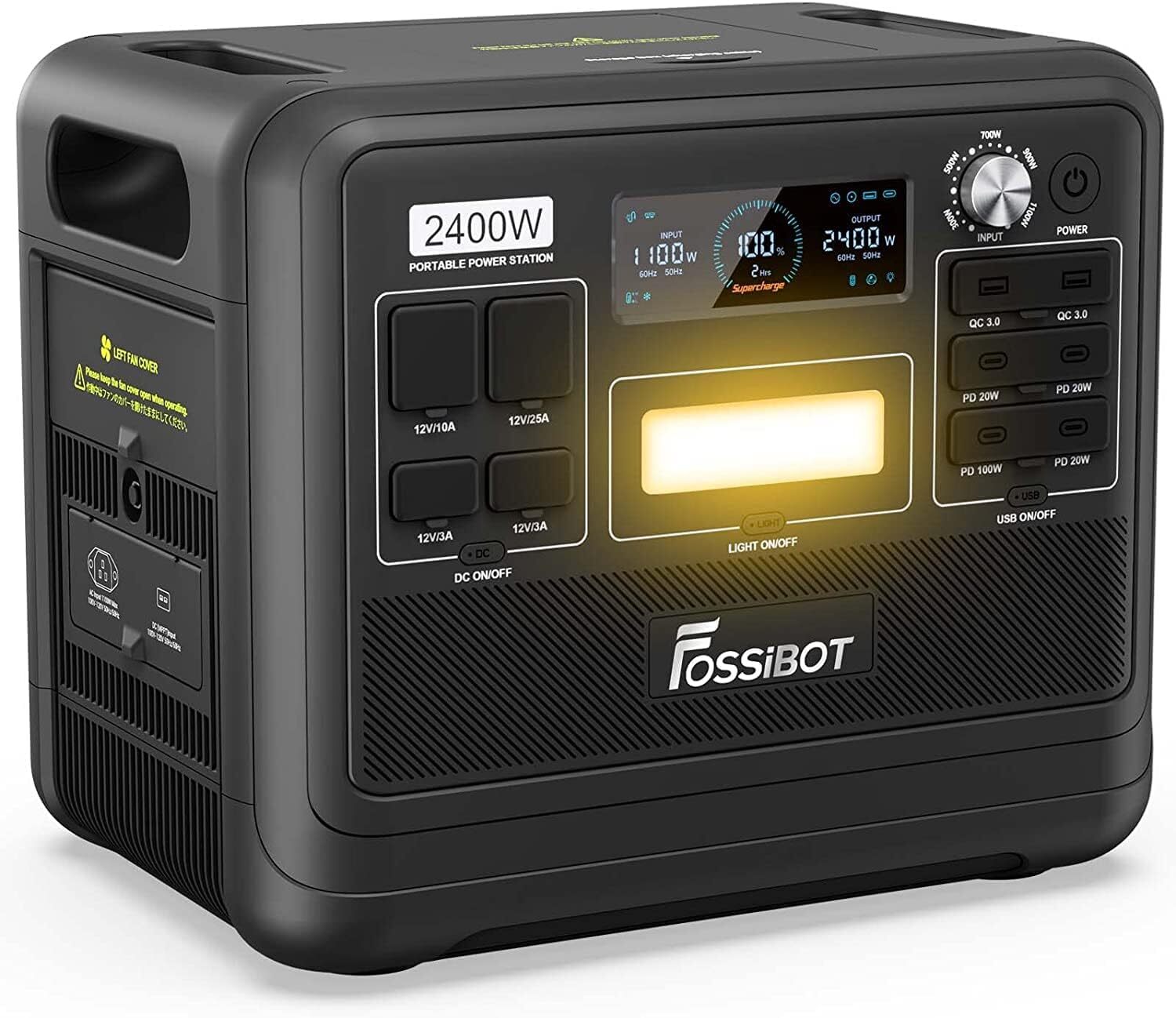 FOSSiBOT F2400 2400W 2048Wh Portable Power Station LFP Solar Generator Brand New