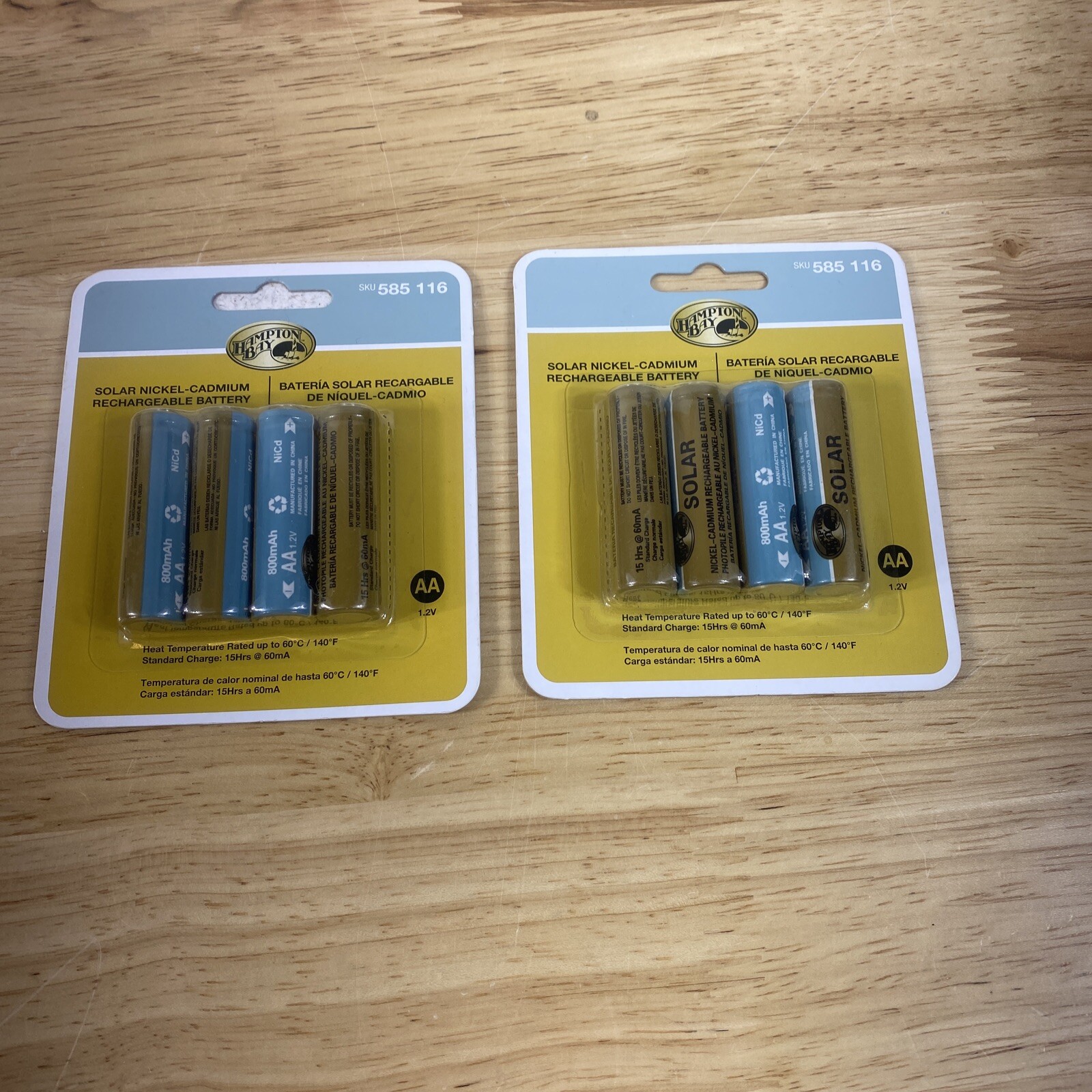 Hampton Bay Replacement 1.2V (800 mAh) NiCd Solar Batteries for Outdoor EXPIRED