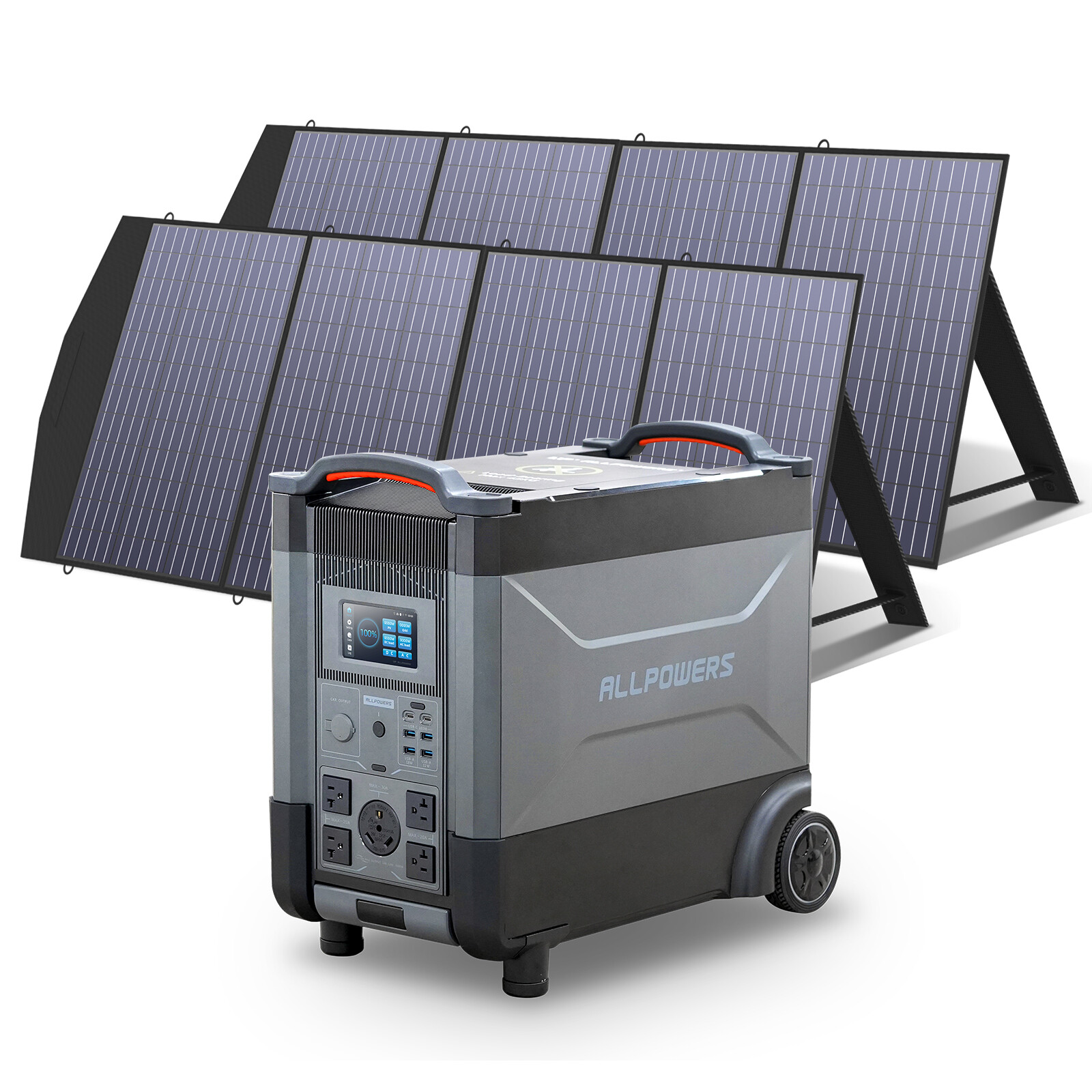 ALLPOWERS 3600W 3456Wh LiFePO4 Portable Power Station With 2x 200W Solar Panel