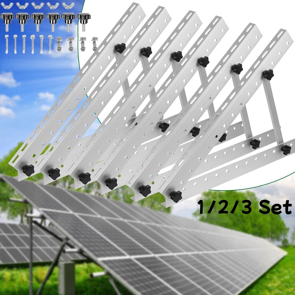Solar Panels Adjustable Mount Mounting Brackets for Any Flat Surface, Roof, RV