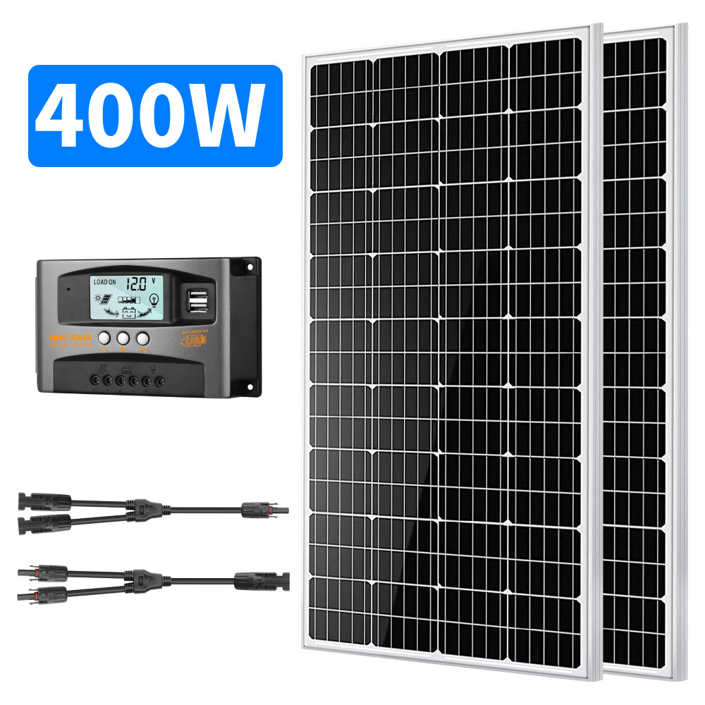 Solar Panel Kit 400W 12V Mono Solar Module PV Panel for RV Boat Camper Garden