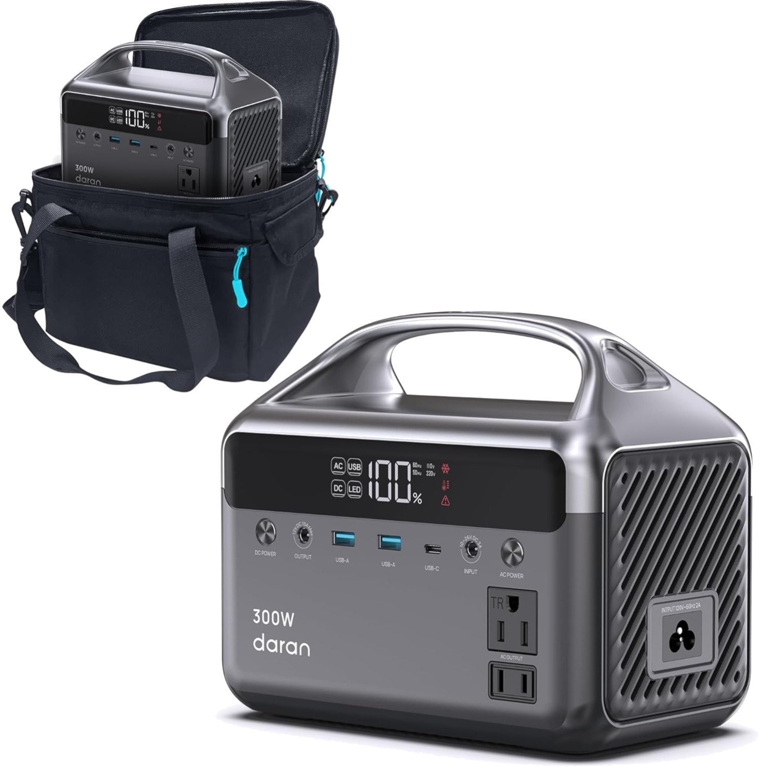 Portable Power Station 300W 192Wh Solar Generator with LiFeP04 Battery for Ca…