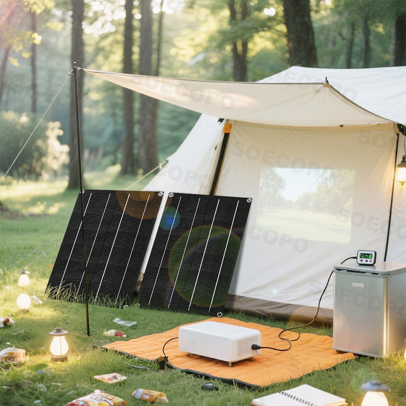 1200W Solar Panel Set – 2 x 600W Concentrator Panels + 100A Controller Outdooryc