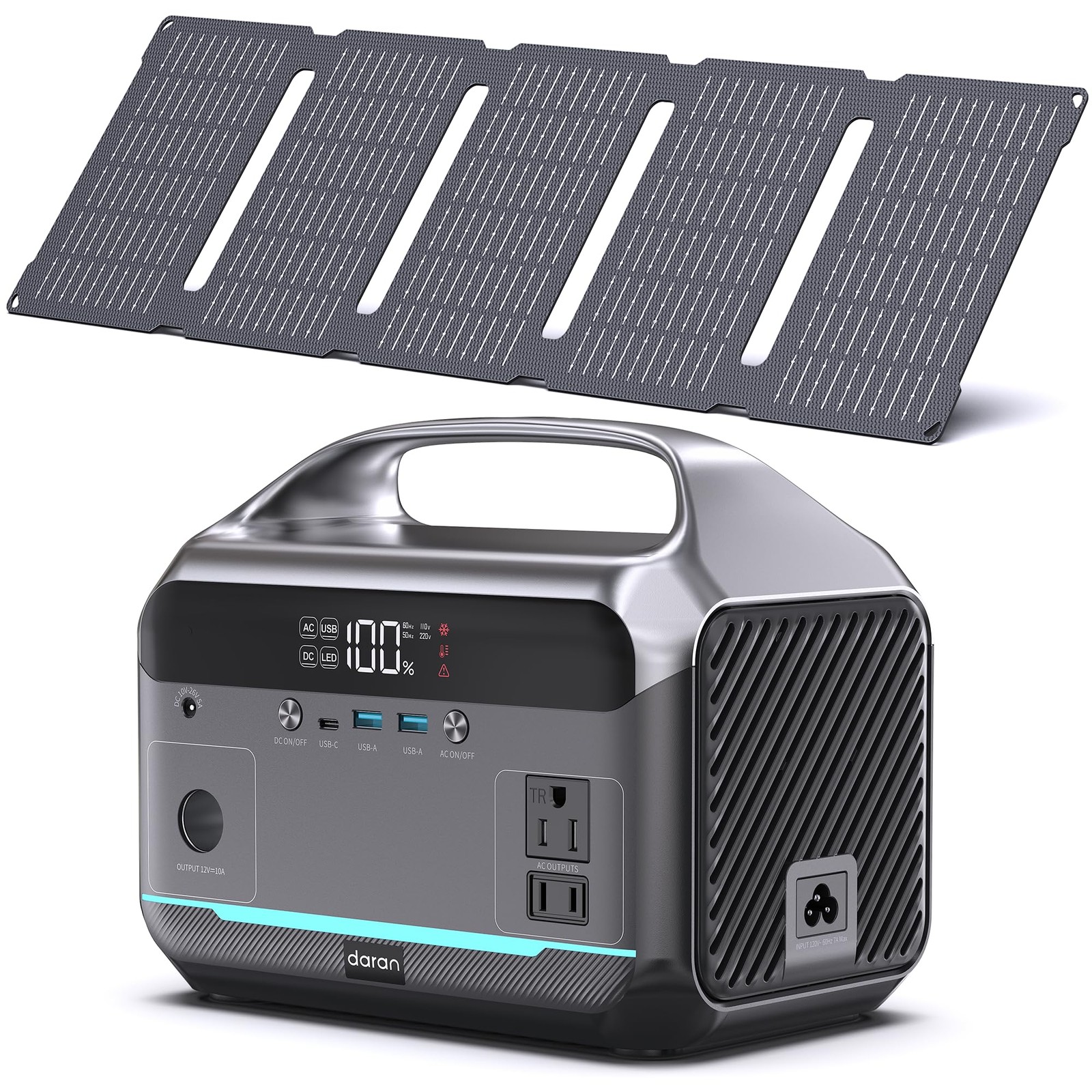 LiFePO4 Portable Solar Generator for Emergency Camping