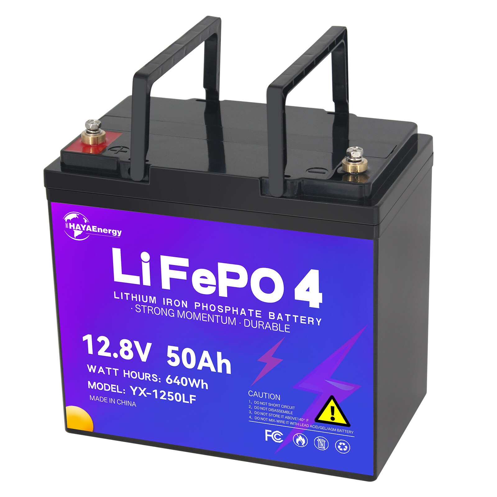 Marine Lithium Battery 12v 50Ah Solar Batteries for Lifepo4 Deep Cycle RV Boat