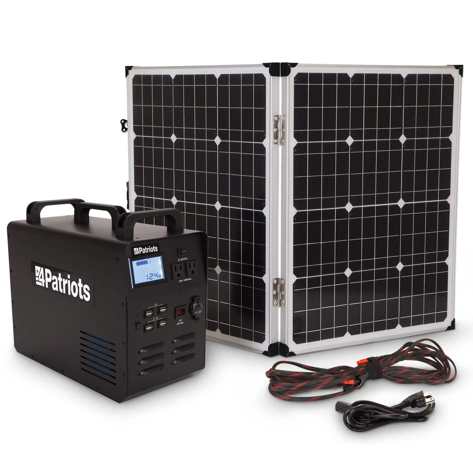 Patriot Power Generator – Silent, Safe Lithium Battery with 100W Solar Panel