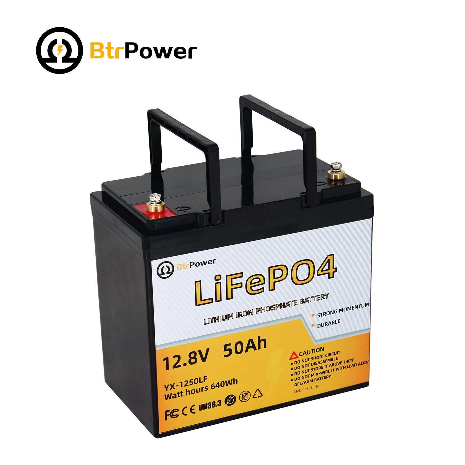 12V Solar Lifepo4 Battery 50Ah 100Ah 140Ah Pack for Cart RV Marine Solar System
