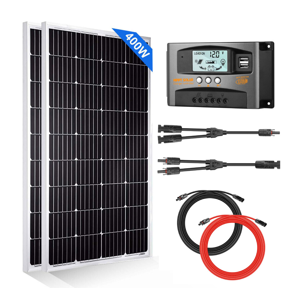 Solar Panel Kit 400W 12V Monocrystalline Solar Module PV Panel for RV Boat House