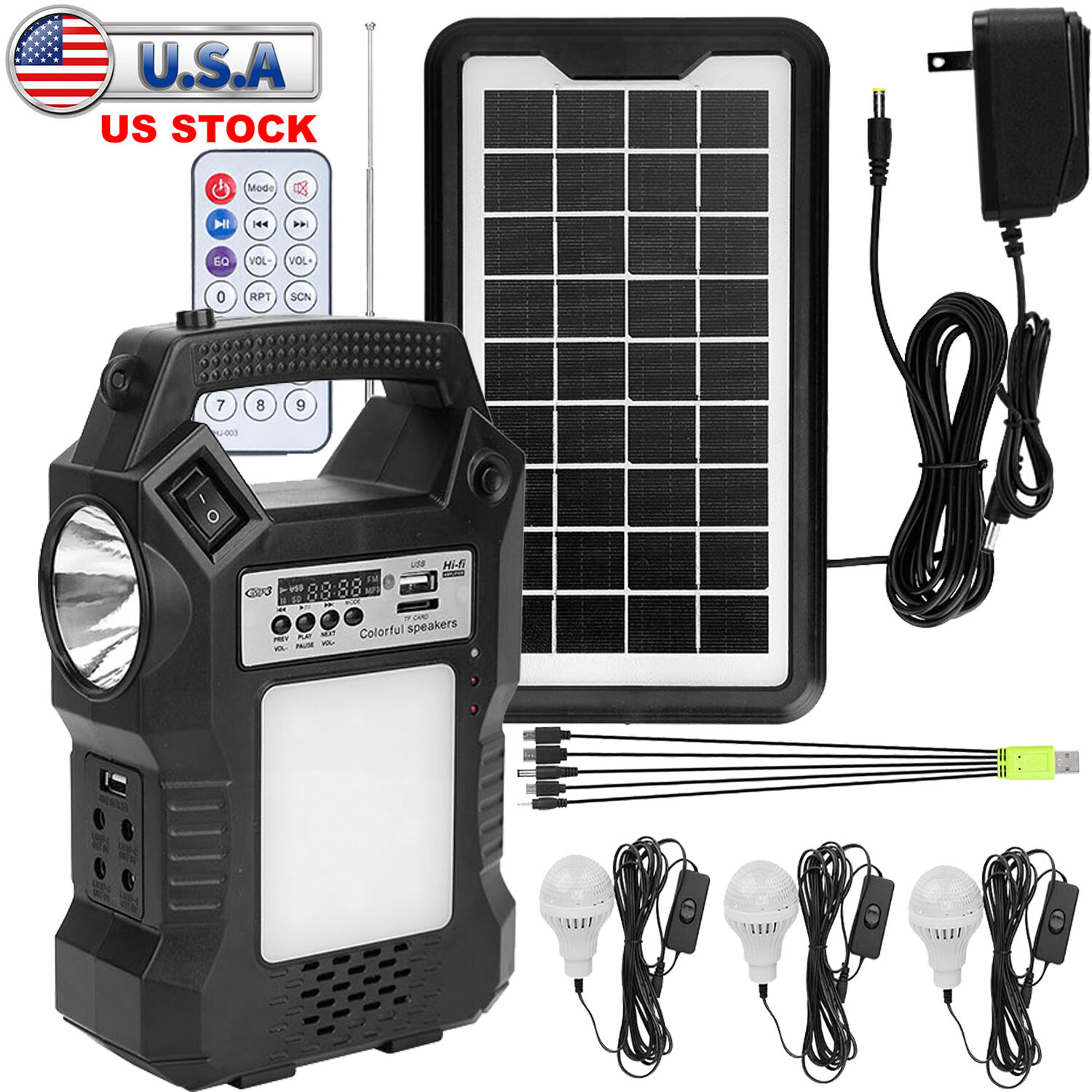 Portable Power Station Solar Generator Outlet Kit Camping Emergency Power Supply