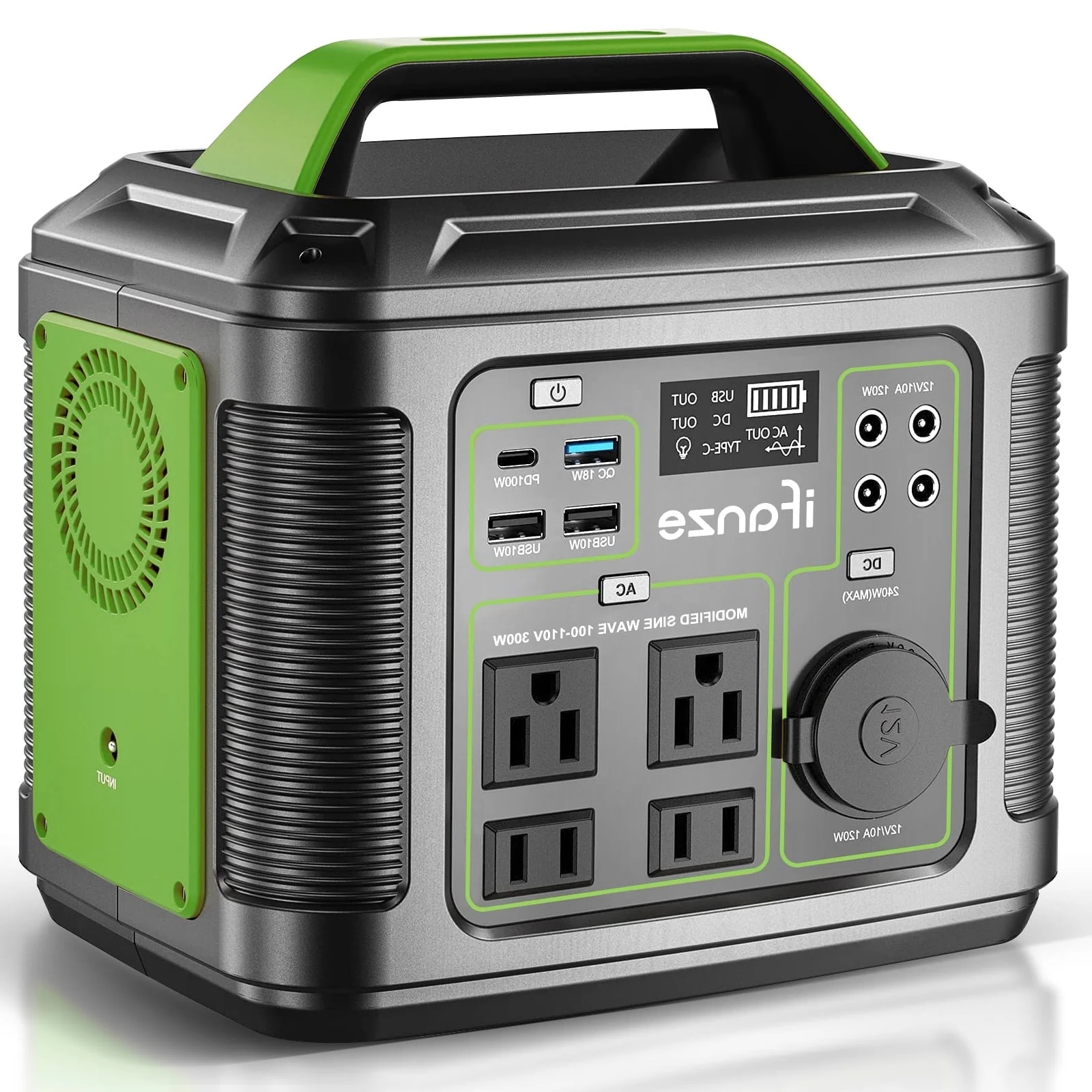 PORTABLE SOLAR GENERATOR 300W Power Station 296 Wh 80000 Mah