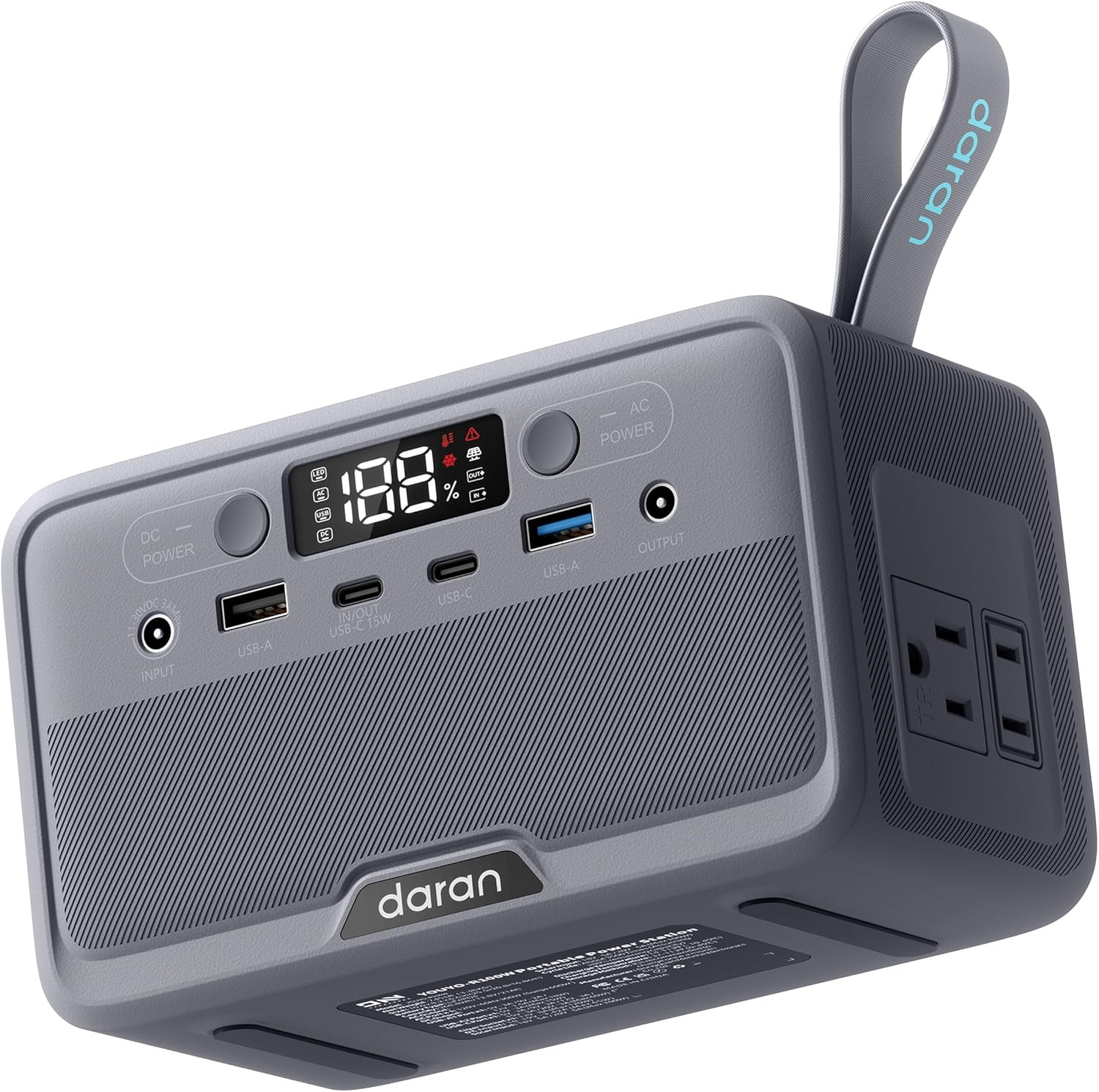 Portable Power Station 28000Mah Lifepo4 Battery, 100W (200W Surge) Solar Generat