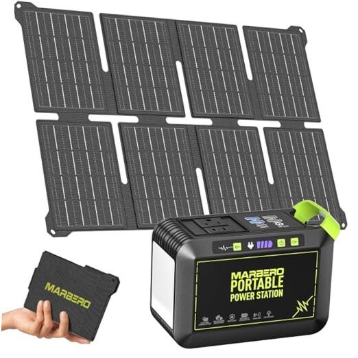 80W Solar Powered Generator with GREEN SOLAR GENERATOR M82 WITH 25W PANEL