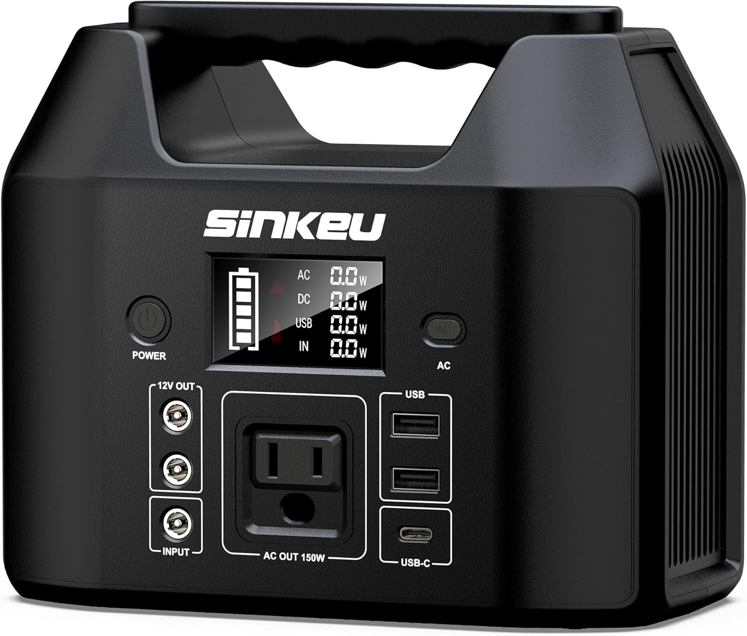 SinKeu Portable Power Station 122.8Wh, LiFePO4 Battery Solar Generator for Home