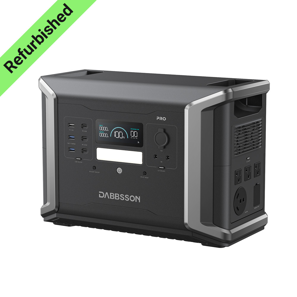 Power Station 2400W Solar Generator 1382Wh LiFePO4 Battery Backup Off-grid EPS