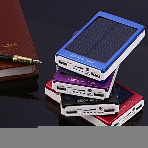 Solar Panel Power Bank External Battery Dual-USB Charger Camping lamp