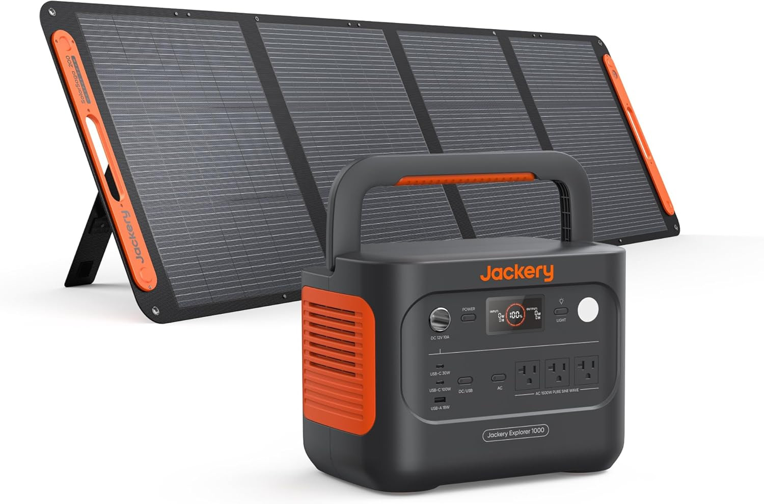 Solar Generator 1000 V2 with 200W Panel for Outdoor & Emergency Use